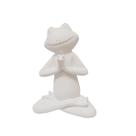 Enfeite Sapo Yoga Branca 9.5X6.3X12.8Cm Enfeite Sapo Yoga Branca 9.5X6.3X12.8Cm