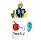 Enfeite suspenso, caneca de Natal do Velho Mundo, melhor professor, 9,5x6x4,5 cm Enfeite suspenso, caneca de Natal do Velho Mundo, melhor professor, 9,5x6x4,5 cm