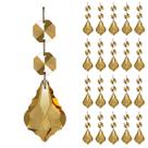 Enfeite suspenso GOLDENHAITAI 38 mm Crystal Maple Leaf 20 unidades