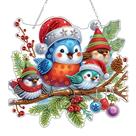 Enfeite suspenso JJFox Diamond Art Kit Pássaro de Natal de dupla face Enfeite suspenso JJFox Diamond Art Kit Pássaro de Natal de dupla face