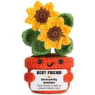 Enfeite suspenso LuoHere Crochet Girassol Friendship Presente 13x7x7cm