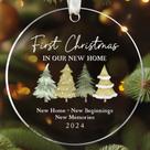 Enfeite suspenso TEEBIM New Home First Christmas 2024 9cm