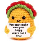 Enfeite suspenso TusuQing Mini Crochet Positive Taco 7x8 cm