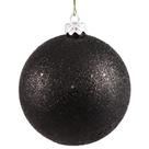 Enfeite suspenso Vickerman, bola de lantejoulas pretas de 25 cm
