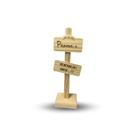 Enfeite Tag Pascoa Rustico Madeira Pinus Base Haste Duas Placas Decoracao