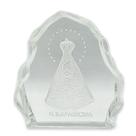 Enfeite Transparente de Vidro Nossa Senhora Aparecida 8 cm
