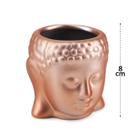 Enfeite vaso cabeça de buda em ceramica 8cm - metalizado Enfeite vaso cabeça de buda em ceramica 8cm - metalizado