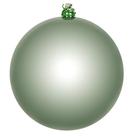 Enfeite Vickerman Bola Brilhante Menta Frosty 10 cm Kit com 6