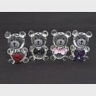 Enfeite vidro 6cm urso 1962 unyhome (1unid)