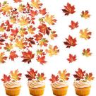 Enfeites Comestíveis para Cupcake YCTHUNFISH Folhas de Outono 48 Unidades Enfeites Comestíveis para Cupcake YCTHUNFISH Folhas de Outono 48 Unidades