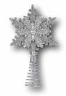 Enfeites de árvore de Natal Gerson Mini Silver Glitter Topper