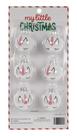Enfeites de árvore de Natal Gerson Unicorn Mini Balls 3cm