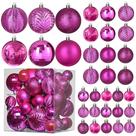 Enfeites de árvore de Natal PREXTEX Pink 36 peças à prova de estilhaçamento