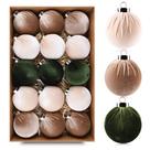 Enfeites de árvore de Natal VTYEPOU Velvet Balls 80 mm 15 unidades