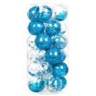 Enfeites de bola de Natal Luxtea Shatterproof 30 ct (50 mm, azul)