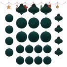 Enfeites de bola de veludo de Natal LAFANDE Sortimento x25