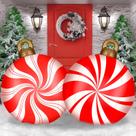 Enfeites de bola decorados de Natal Jetec 80cm PVC infláveis