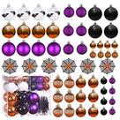 Enfeites de bola pendurada para decoração de árvore de Halloween (56 unidades) Enfeites de bola pendurada para decoração de árvore de Halloween (56 unidades)