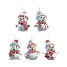 Enfeites De Boneco De Neve Em Acrílico 5 Peças Decorações Para Pendurar Na Árvore De Natal Para