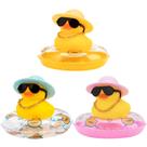 Enfeites de carro wonuu Rubber Duck, 3 peças, amarelos com acessórios