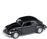 Enfeites de decoração de coleção de modelos de carros fundidos em liga de carro clássico em escala 1:32, crianças brincam de brinquedos de veículos com ação de puxar para trás e portas abertas (JKC 1967 - preto)