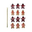 Enfeites De Homem De Gengibre 12 Peças PVC Decorações De Natal Para Pendurar Na Árvore Decoração Enfeites De Homem De Gengibre 12 Peças PVC Decorações De Natal Para Pendurar Na Árvore Decoração