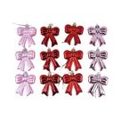 Enfeites De Laço Rosa Pendurados 12 Peças Laço Coquette 3D Para Decoração De Árvore De Natal, Enfeites De Laço Rosa Pendurados 12 Peças Laço Coquette 3D Para Decoração De Árvore De Natal,