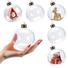 Enfeites de Natal AMS Clear Plastic 80 mm/30 ct preenchíveis