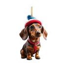 Enfeites De Natal De Cachorro Em Desenho Animado, Pingentes De Acrílico Feitos À Mão, Decoração Para