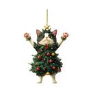 Enfeites De Natal De Gato Em Desenho Animado, Pingente Para Árvore De Natal, Decoração Para Casa,