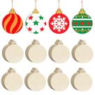 Enfeites de Natal de madeira Sophena 36PCS DIY 9cm inacabados