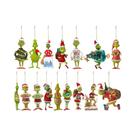 Enfeites De Natal De Monstros Verdes Fofos, 17 Peças, Pingentes De Acrílico 2D Em Formato De Desenho Enfeites De Natal De Monstros Verdes Fofos, 17 Peças, Pingentes De Acrílico 2D Em Formato De Desenho