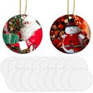 Enfeites de Natal de sublimação de metal Guyuewey 9 cm 20 unidades