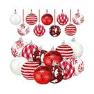 Enfeites De Natal Em Forma De Bola Com Estampa Xadrez Rústica E Glitter, 12 Peças, Decoração Para Enfeites De Natal Em Forma De Bola Com Estampa Xadrez Rústica E Glitter, 12 Peças, Decoração Para