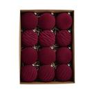 Enfeites De Natal Em Forma De Bola Vermelha Vinho 12pcs 8cm Decorações Para Árvore De Natal Enfeites De Natal Em Forma De Bola Vermelha Vinho 12pcs 8cm Decorações Para Árvore De Natal