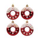 Enfeites De Natal Em Forma De Donut, 4 Peças, Decorações Para Festas Em Casa, Pendentes Para Árvore Enfeites De Natal Em Forma De Donut, 4 Peças, Decorações Para Festas Em Casa, Pendentes Para Árvore