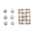 Enfeites De Natal Em Vermelho Vinho, Verde Escuro E Branco, 6/12 Peças, Pendentes Em Forma De Bola