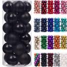 Enfeites de Natal Emopeak Christmas Balls 6 cm 24 unidades pretas Enfeites de Natal Emopeak Christmas Balls 6 cm 24 unidades pretas