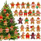 Enfeites de Natal Gingerbread Man Garma, 24 unidades com fitas