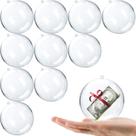 Enfeites de Natal Jishi Clear Plastic 80 mm, 10 unidades, preenchíveis Enfeites de Natal Jishi Clear Plastic 80 mm, 10 unidades, preenchíveis