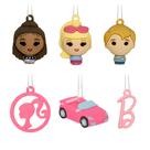 Enfeites de Natal Mini Barbie Hallmark, Inquebráveis, Jogo com 6 Enfeites de Natal Mini Barbie Hallmark, Inquebráveis, Jogo com 6