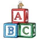 Enfeites de Natal Old World ABC Blocks Blwn Glass 2020 Enfeites de Natal Old World ABC Blocks Blwn Glass 2020