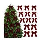 Enfeites De Natal Para Pendurar Na Árvore 10 12 24 Peças Decorações Em Forma De Laço Guirlanda De Enfeites De Natal Para Pendurar Na Árvore 10 12 24 Peças Decorações Em Forma De Laço Guirlanda De