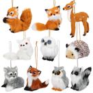 Enfeites de Natal Skylety - 10 Peças com Pelúcia de Animais da Floresta Enfeites de Natal Skylety - 10 Peças com Pelúcia de Animais da Floresta