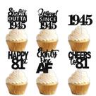 Enfeites para Cupcake LETLIMIT 18 unidades Glitter Preto 5cm