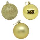 Enfeites para decoracao natal bola 6cm cor ouro pct.c/06
