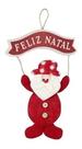 Enfeites Porta Pendente Placa Papai Noel Tecido Natal