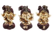 Enfeites Trio Ganesha da Sabedoria Não Vejo Falo Ouço Enfeites Trio Ganesha da Sabedoria Não Vejo Falo Ouço