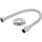 Engate Cromado Flex Alpha 40Cm Malha Inox