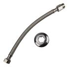 Engate Flexível Aço Malha Inox 1/2x40cm Brasfort Pia Tanque Engate Flexível Aço Malha Inox 1/2x40cm Brasfort Pia Tanque